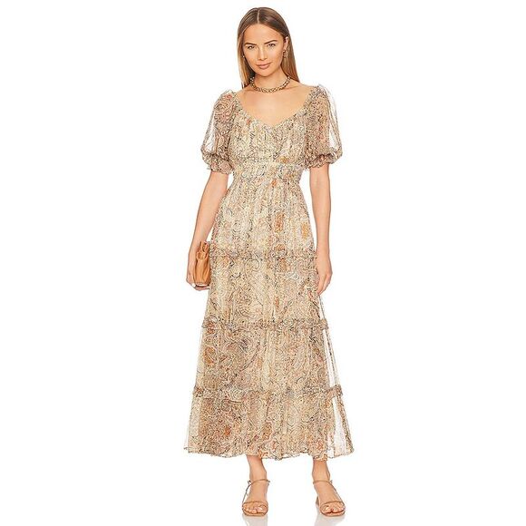 Cleobella Dresses & Skirts - Cleobella Women Arabella Ankle Dress Basic Sleeved Brown M